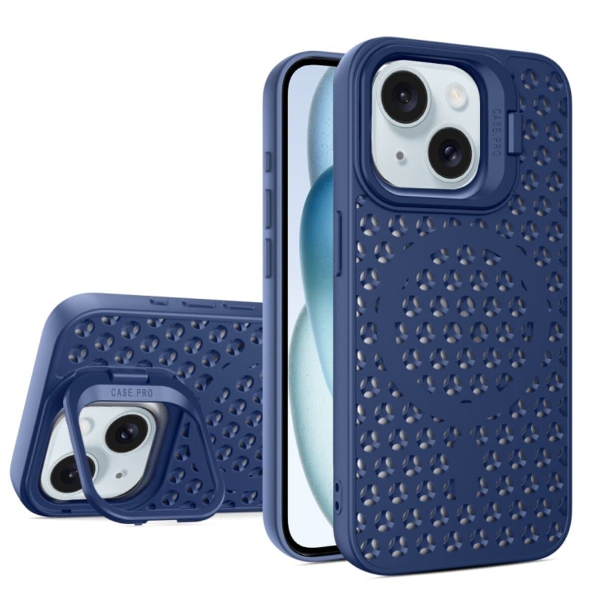 Захисний чохол-накладка Cosmic Grater Stand для Apple iPhone 15 Blue (GRASTiP15Blue)