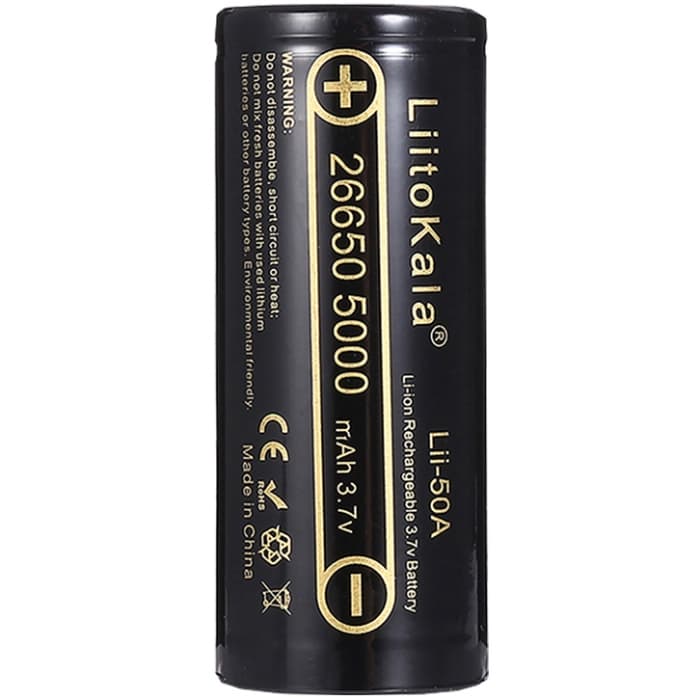 Акумулятор LiitoKala Lii-50A-JT 26650 5000mAh 3.7V li-ion battery 1шт (Lii-50A-JT)