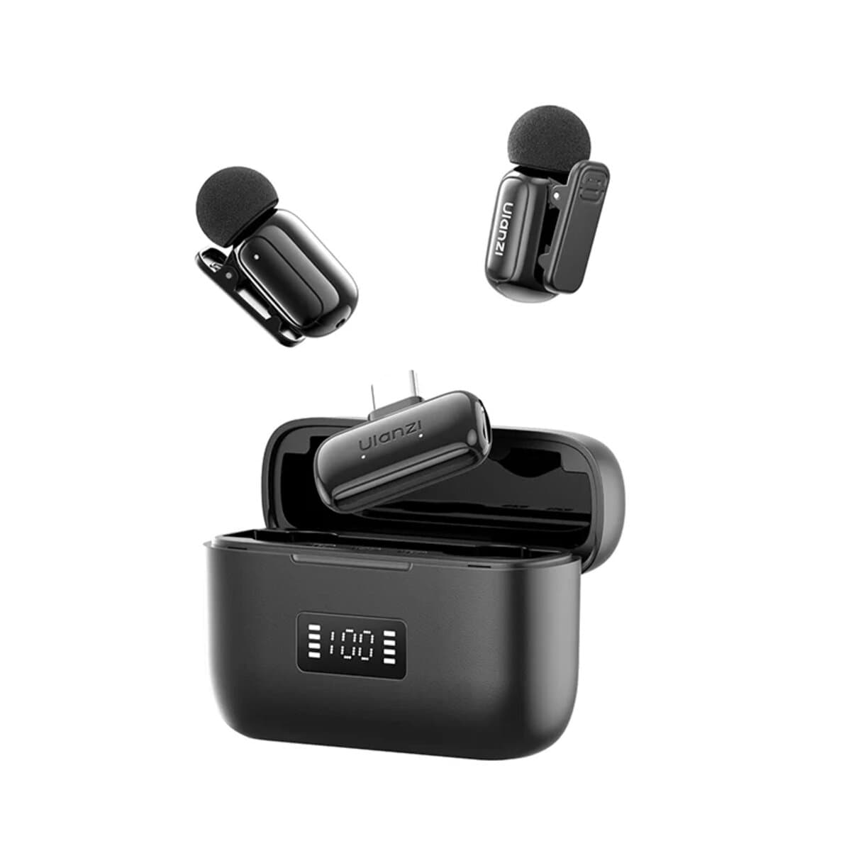 Комплект беспроводных петличных микрофонов Ulanzi A200 Mini Mic Type-C 350mAh Black (A046)
