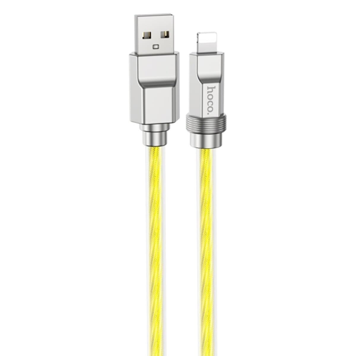 Кабель HOCO U113 Solid USB to Lightning silicone charging data cable 1m 2.4A Gold