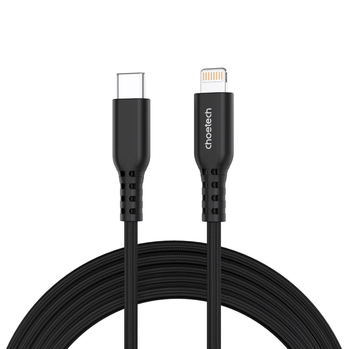 Кабель Choetech USB 3.1 Type-C M to Lightning M 1.8м 20W MFi PD в обплетенні Black (XCL-1021-BK)