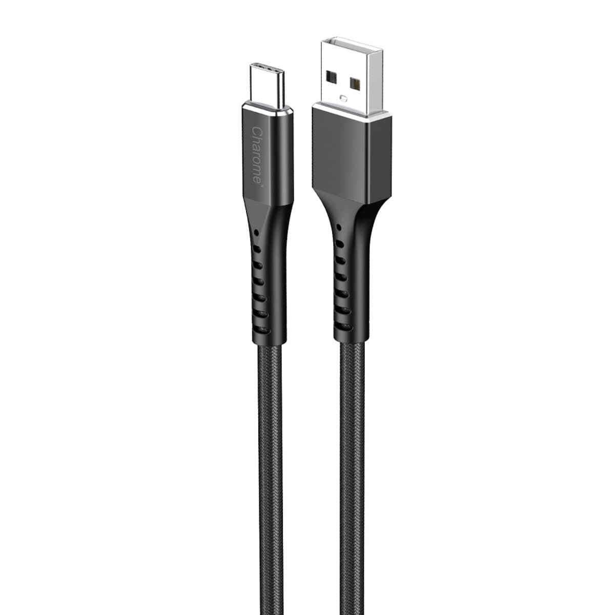 Кабель CHAROME C22-02 USB-A to Type-C aluminum alloy charging data cable 1m 3A Black