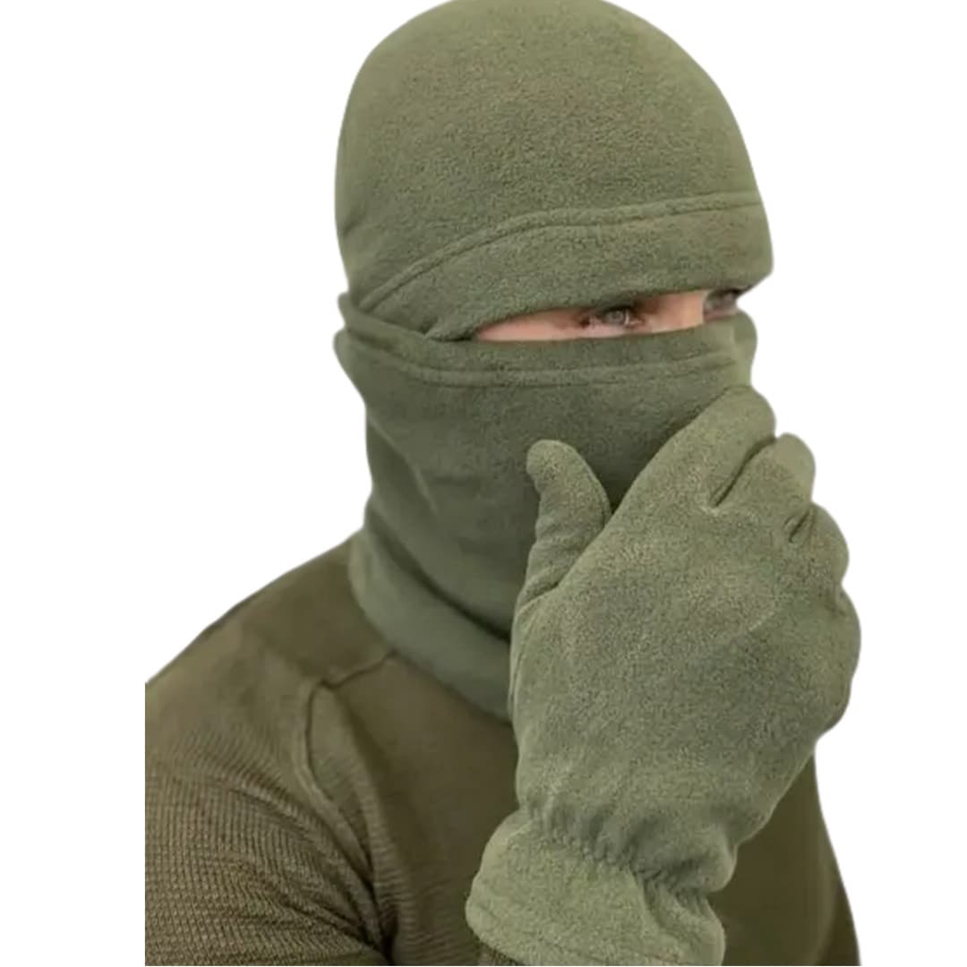 Зимний флисовый комплект (шапка, бафф, перчатки) Ranger RA89561 58-61 Olive