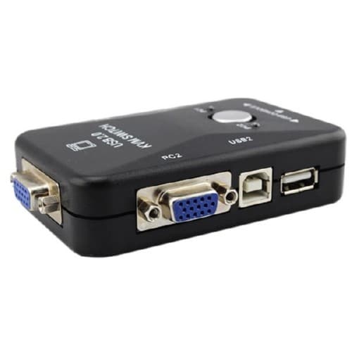 KVM свіч перемикач 2-портовий VGA USB Black (510221)