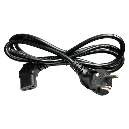 Мережевий кабель живлення комп'ютера IEC C13 to IEC C7 кутовий 24x0.14 1.5м Black (535168)
