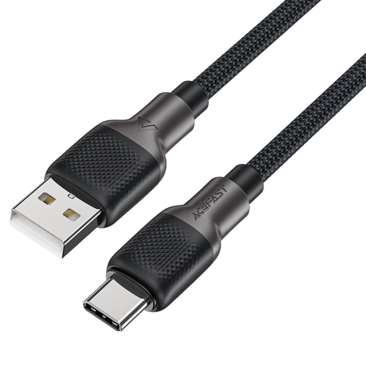 Кабель ACEFAST C10-04 USB to Type-C 3A 1.2m silicone zinc connectors Black
