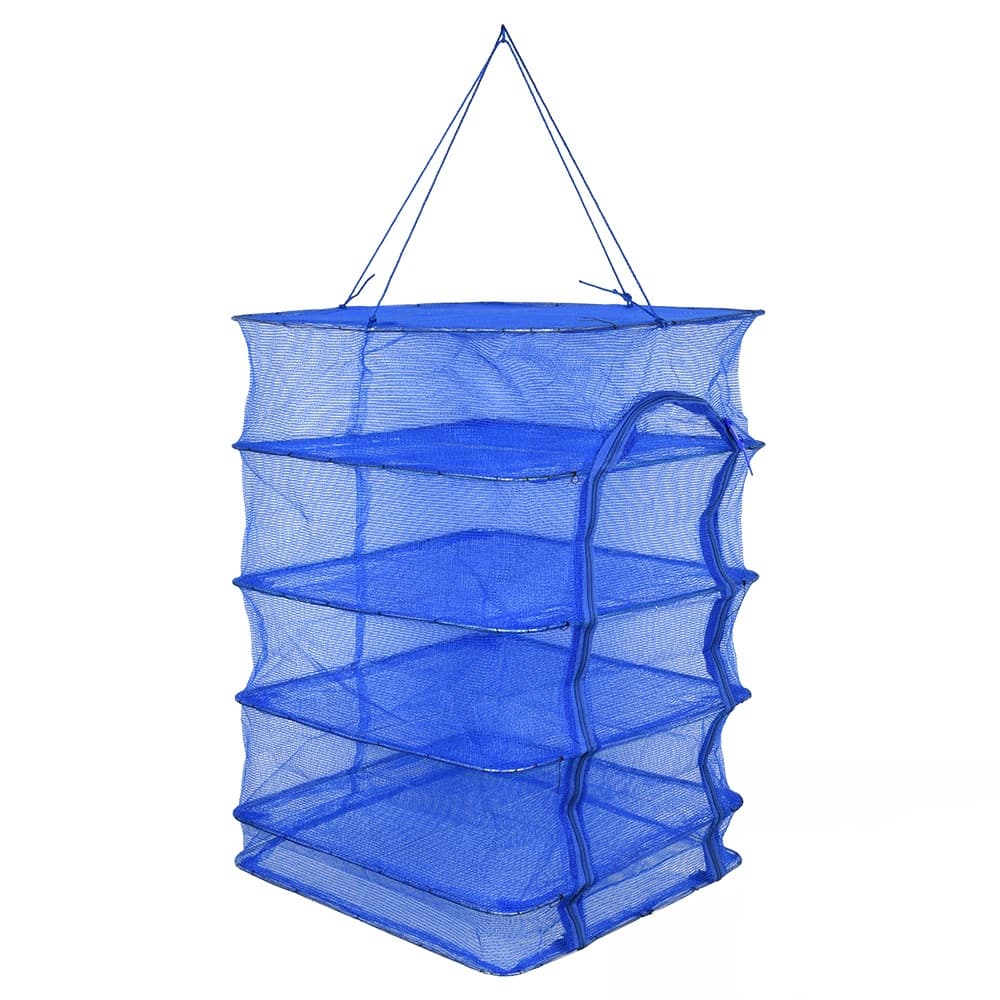 Сітка для сушіння фруктів овочів грибів риби Stenson 4 яруса 40x40x65см Blue (MH-5890-40)