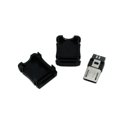 Роз'єм MicroUSB 5-ти контактний тато Micro-USB Black (285314)