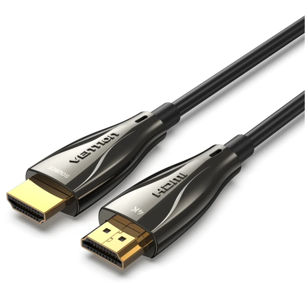Кабель Vention HDMI M - M 50м V2.1 Optical 8K 60Гц 48Gbps Dolby 7.1 PVC Black Zinc Alloy (ALABX)