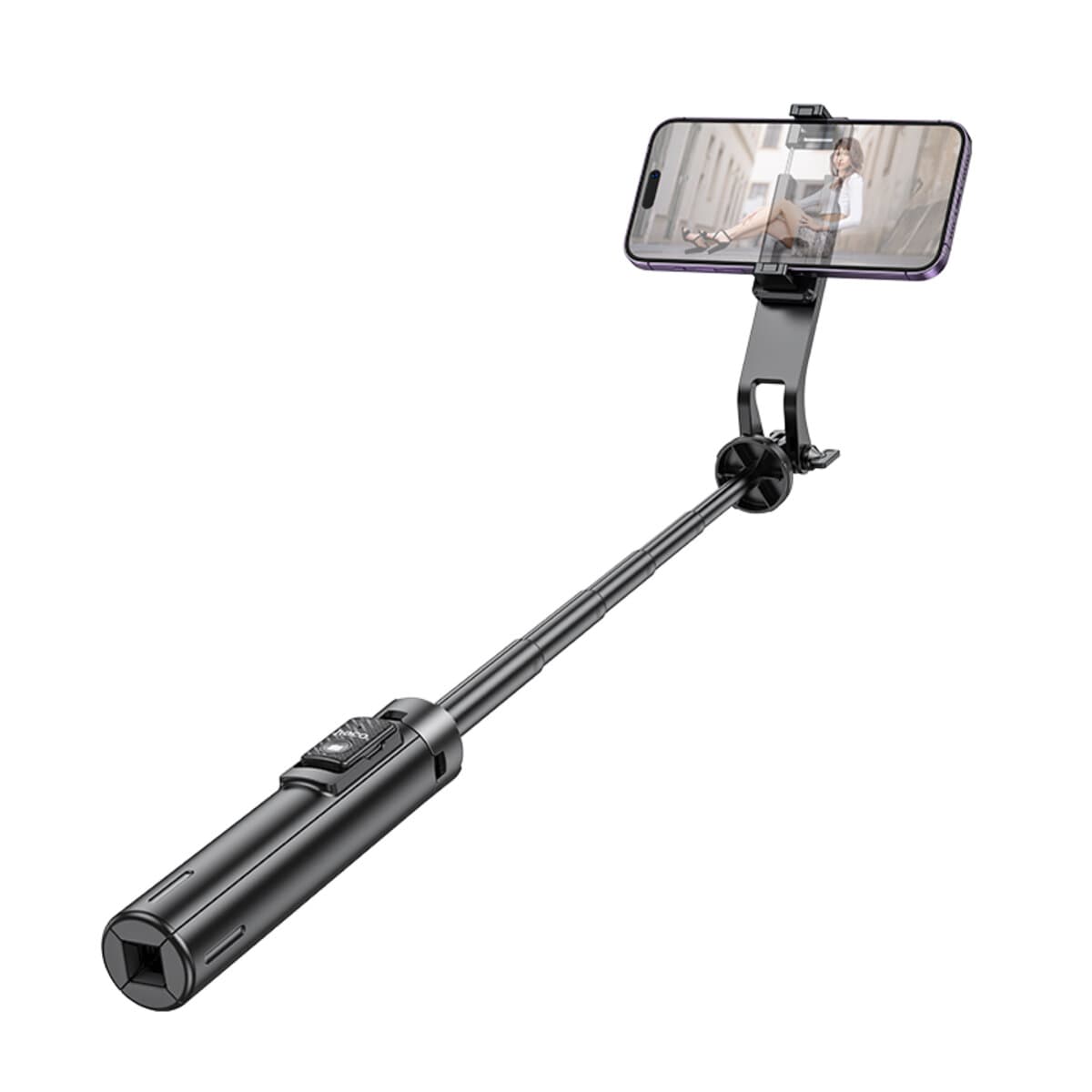 Селфи-палка монопод трипод HOCO K21 Stream aluminum alloy live broadcast holder Black