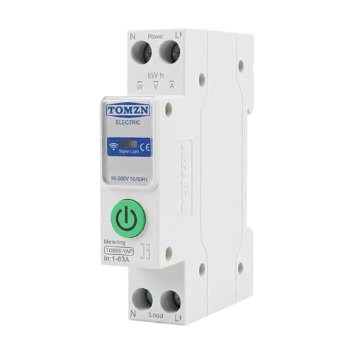 Реле контролю напруги та струму TOMZN TOB9S-VAP з Wi-Fi 220В 1-63А DIN White (1029803)