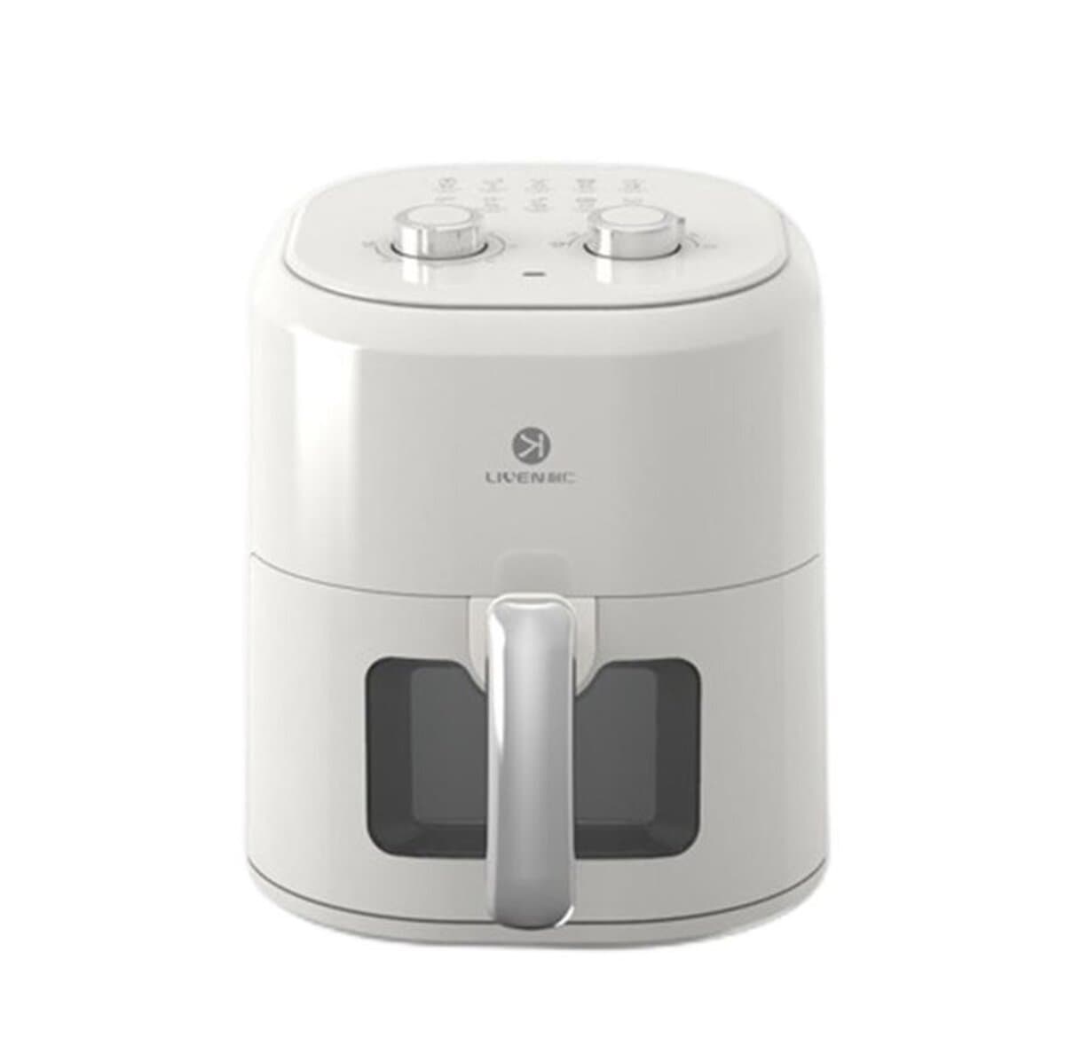 Мультипіч аерофритюрниця LIVEN Visual Oil Free Air Fry Pan 4.5L 1200W 10 програм Visual Edition Китайська вилка White (KZ-J4510)