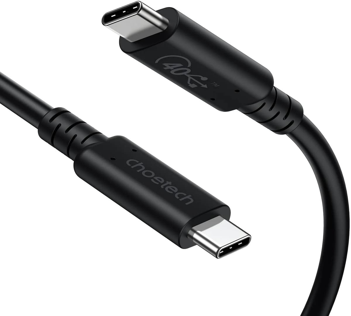 Кабель Choetech XCC-1028 USB4.0 Thunderbolt Type-C MM 80см Gen3 100W 40Gbps 8K 60Гц Black