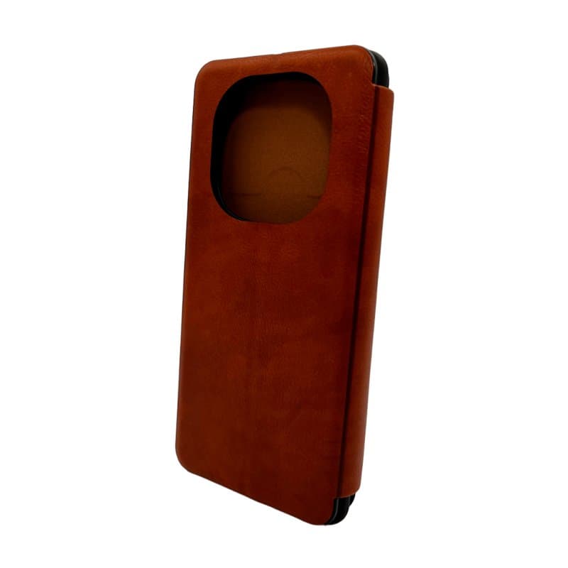 Захисний чохол-книжка Leather Premium для Xiaomi Redmi Note 14 Pro 4G Brown (LPRRmNt14Pro4GBrown)