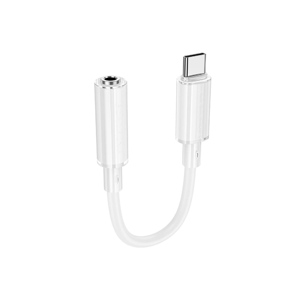 Аудио переходник для наушников BOROFONE BV22 Lemon digital audio conversion cable Type-C to 3.5 White