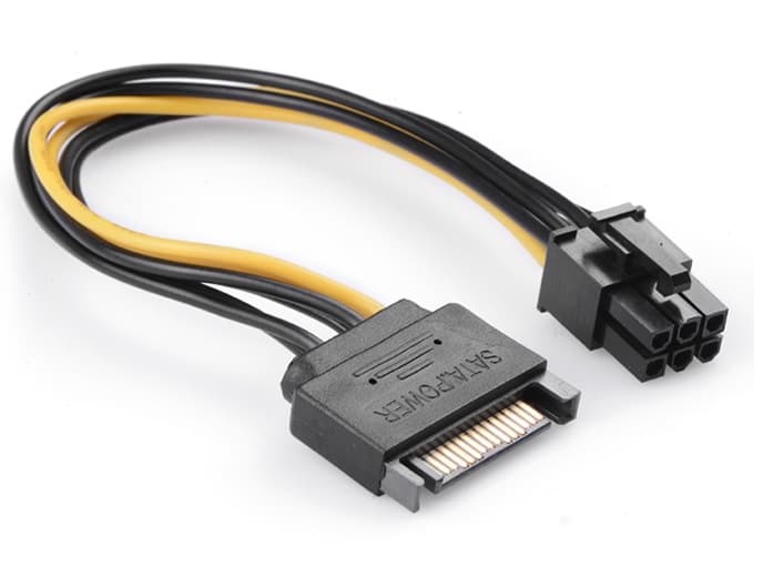 Кабель живлення для відеокарти S0512 6-pin - SATA M 20см