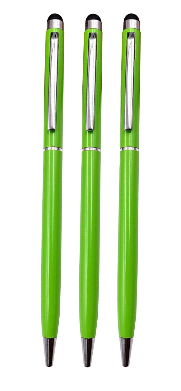 Стилус з кульковою ручкою S0532 для ємнісних екранів комплект 3 шт Green