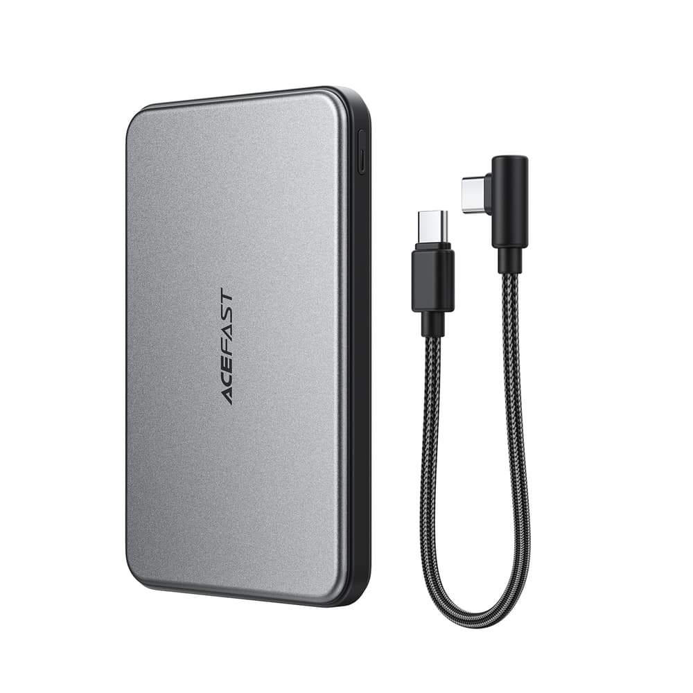 Powerbank павербанк УМБ ACEFAST M30 5000mAh PD20W magnetic fast charging with cable Black