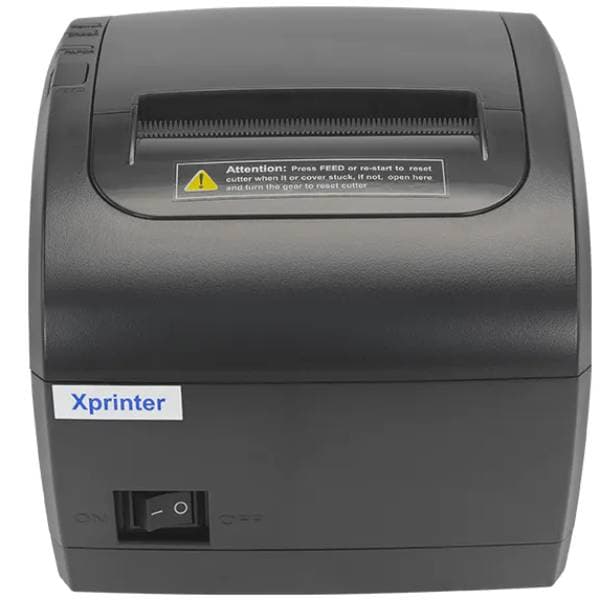 Термопринтер принтер чеків Xprinter XP-Q838L термодрук 230 мм/с стрічка 80 мм USB+Lan автообрізка Black