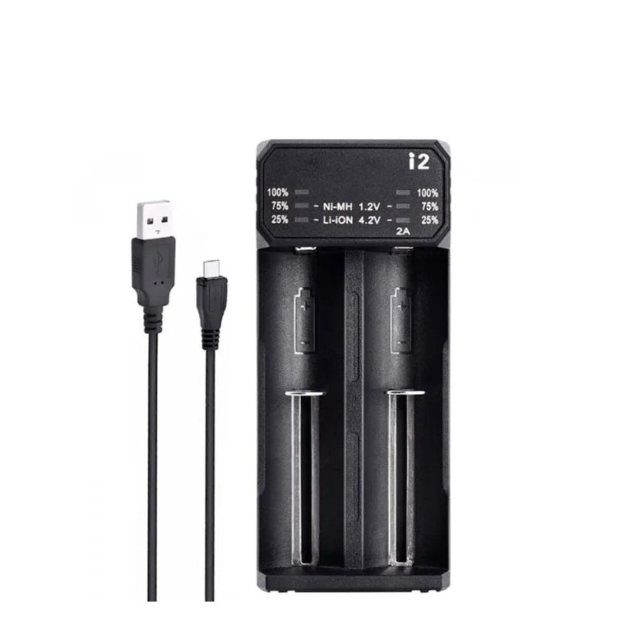 Зарядний пристрій для акумуляторів ESSAGER Battery Charger with LED Indicator LED Black (ECDQ-I201)