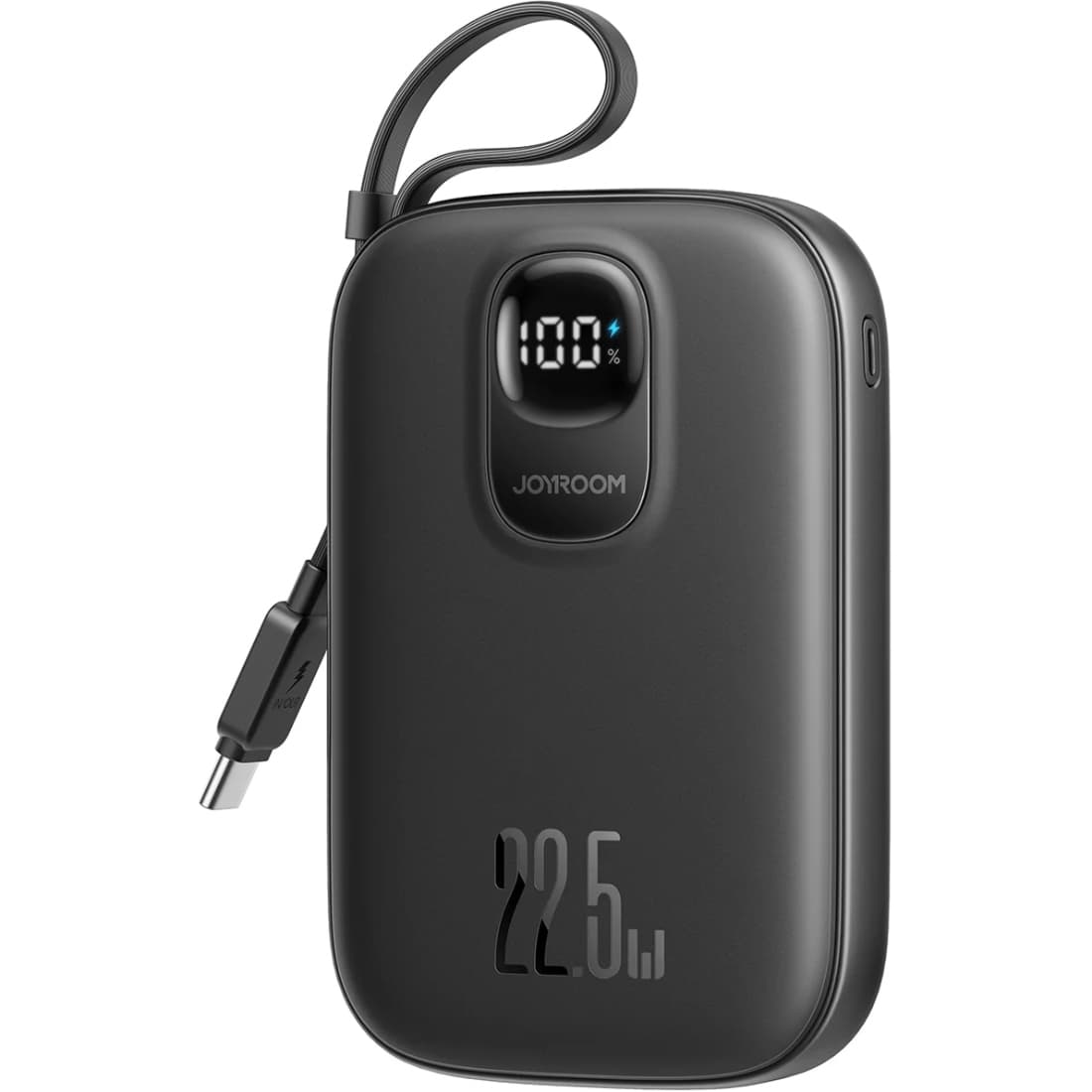 Powerbank павербанк УМБ Joyroom 10000mAh 22.5W PD QC USB Type-C In/Out with built-in USB-C cable Black (JR-PBF17)