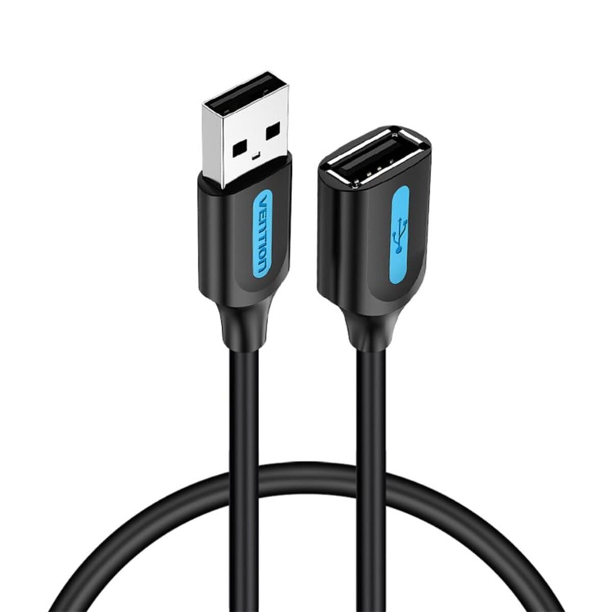 Кабель удлинитель Vention USB 2.0 A Male to A Female Extension Cable 1.5м PVC Type Black (CBIBG)