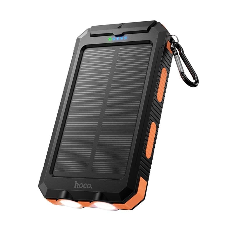 Powerbank павербанк УМБ HOCO J164 Platinum solar dual lighting 8000mAh Black