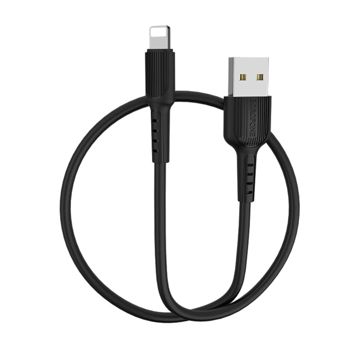 Кабель BOROFONE BX16 USB to Lightning 2A 1m PVC TPE connectors Black (BX16LB)