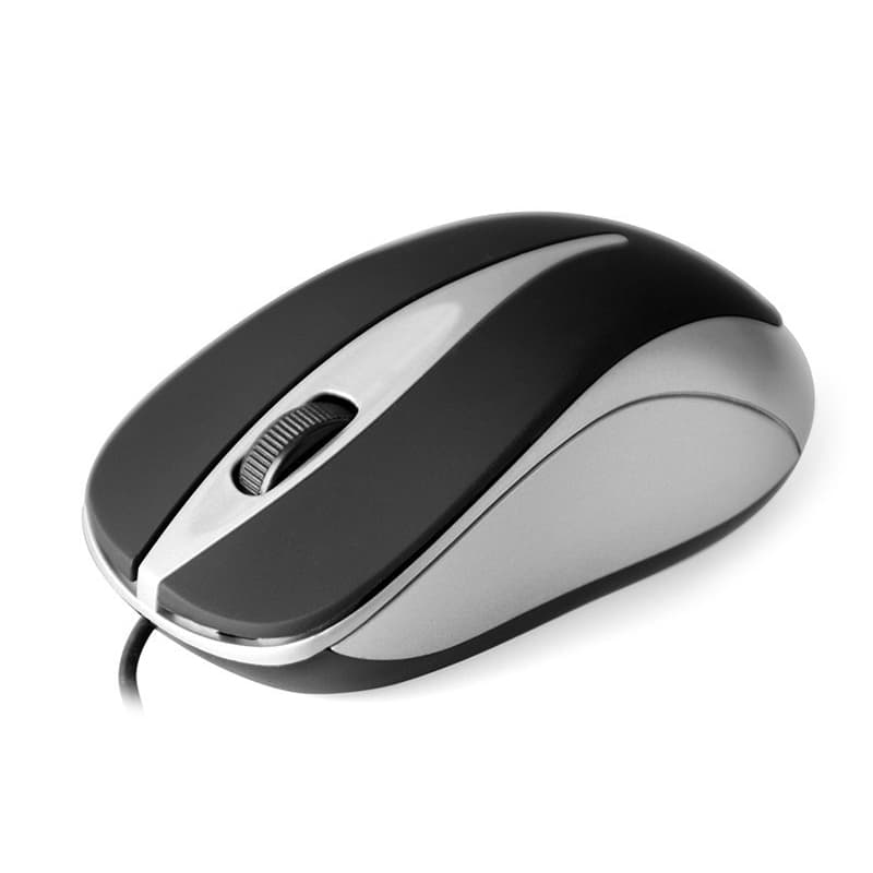 Дротова мишка Media-Tech Plano 800dpi Silver-Black (MT1091S)
