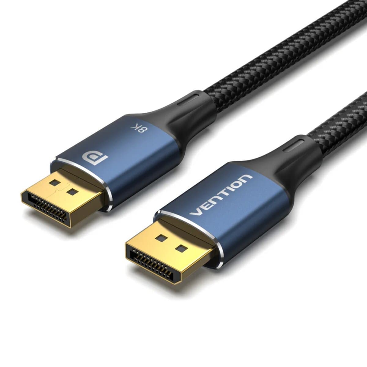 Кабель Vention Cotton Braided DisplayPort to DisplayPort HD Cable 8K 1.5M Aluminum Alloy Type Black-Blue (HCELG)