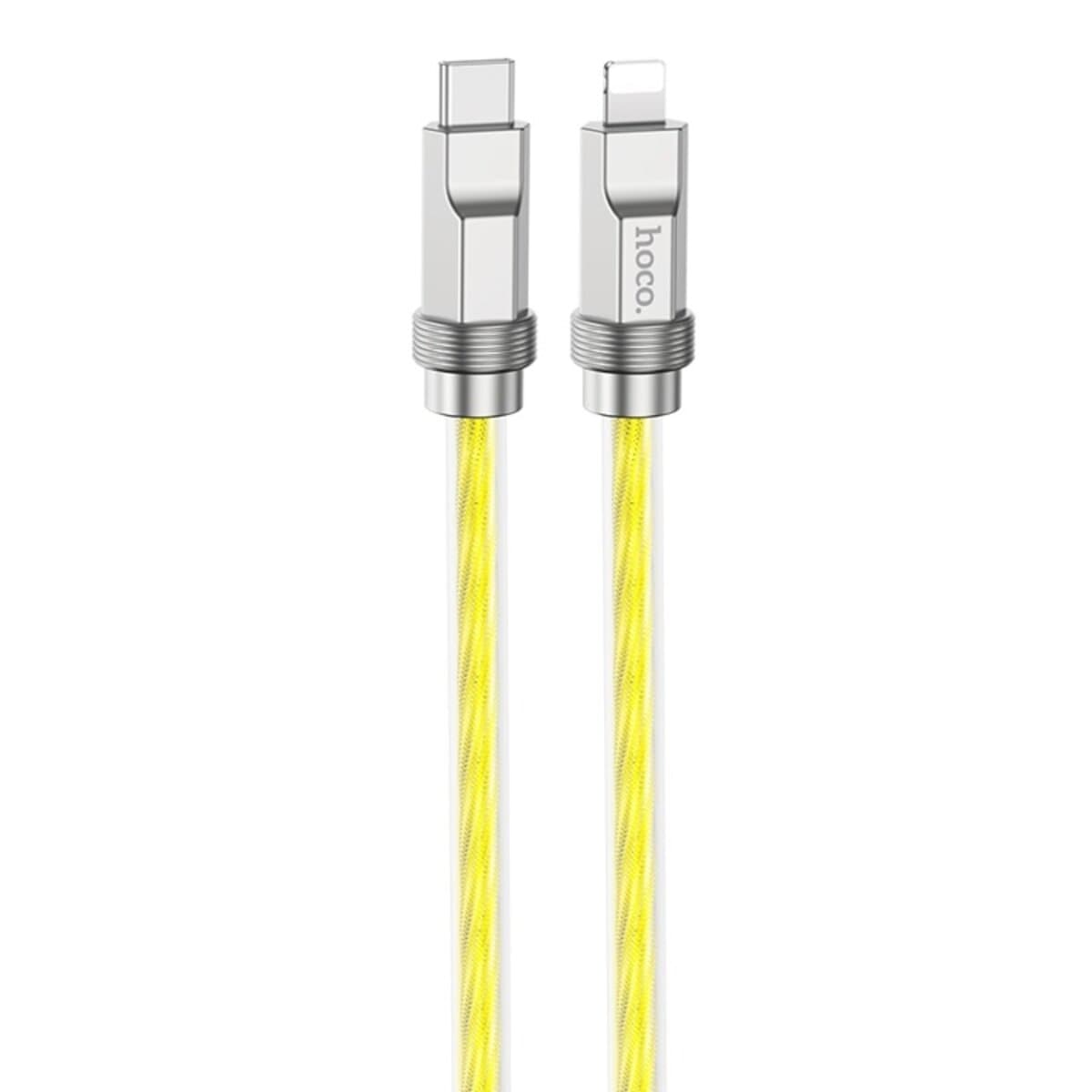 Кабель HOCO U113 Solid Type-C to Lightning PD silicone charging data cable 3A 1m Gold