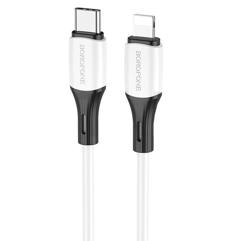 Кабель BOROFONE BX79 Type-C to Lightning 3A 20W 1m silicone connectors White