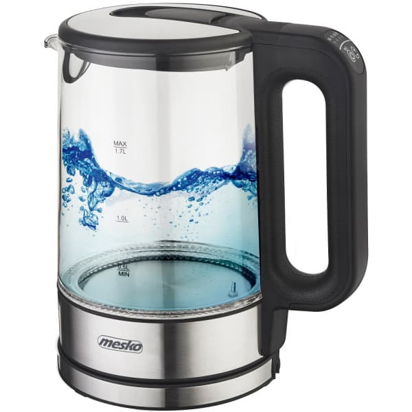 Електрочайник Mesko MS 1301 2200W 2200W 1.7л скло установка температури Black (MS1301B)
