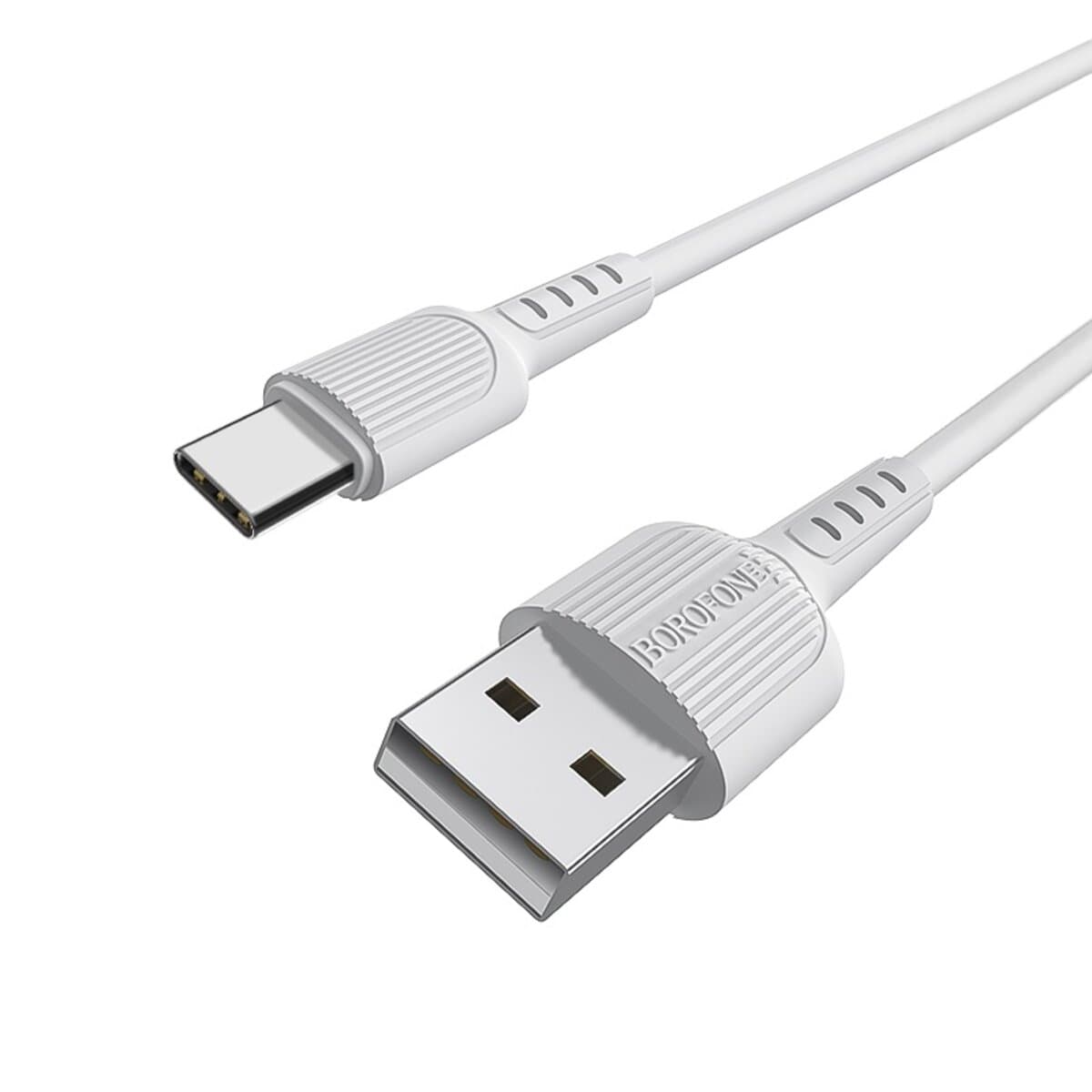 Кабель BOROFONE BX16 USB to Type-C 2A 1m PVC TPE connectors White (BX16CW)