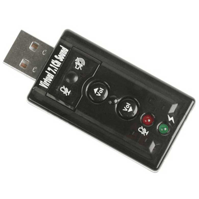 USB Звукова карта 7.1 3D звук регулятор гучності Black (287247)