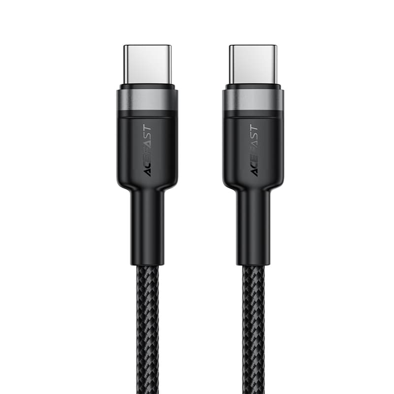 Кабель ACEFAST C22-03 Type-C to Type-C 60W 3A 1.2m Nylon Braid Aluminum Alloy + TPE connectors Black