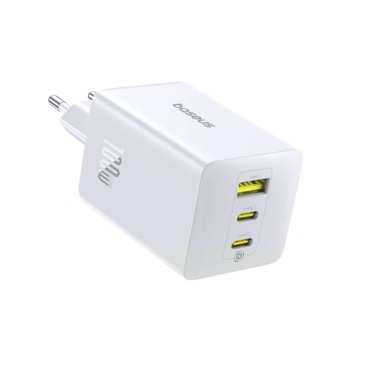 Зарядний пристрій Baseus EnerFill FE11 Fast Charger 2xType-C 1xUSB 100W 3A EU Moon White (P10182102213-00)