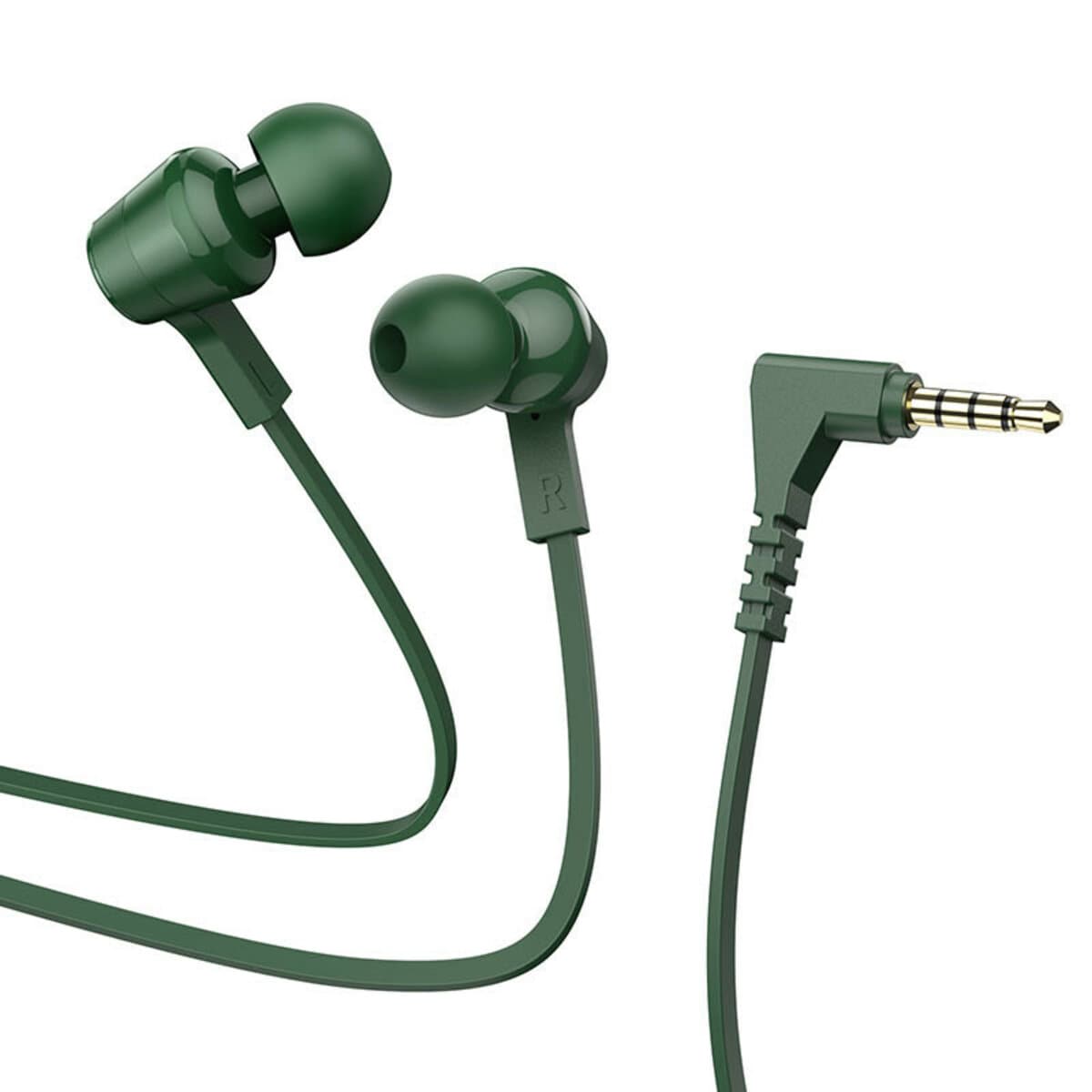 Дротові навушники HOCO M86 Oceanic universal earphones with mic 3.5мм 1.2м Army Green