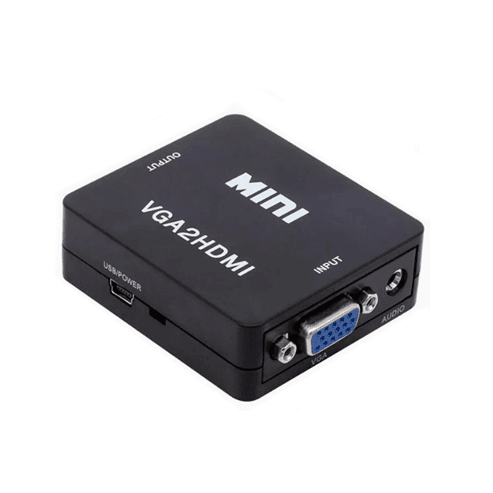 Перехідник конвертер відео аудіо VGA to HDMI TV 1080P Black (284970)