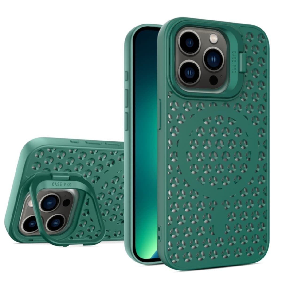 Захисний чохол-накладка Cosmic Grater Stand для Apple iPhone 13 Pro Max Dark Green (GRASTiP13PMDarkGreen)