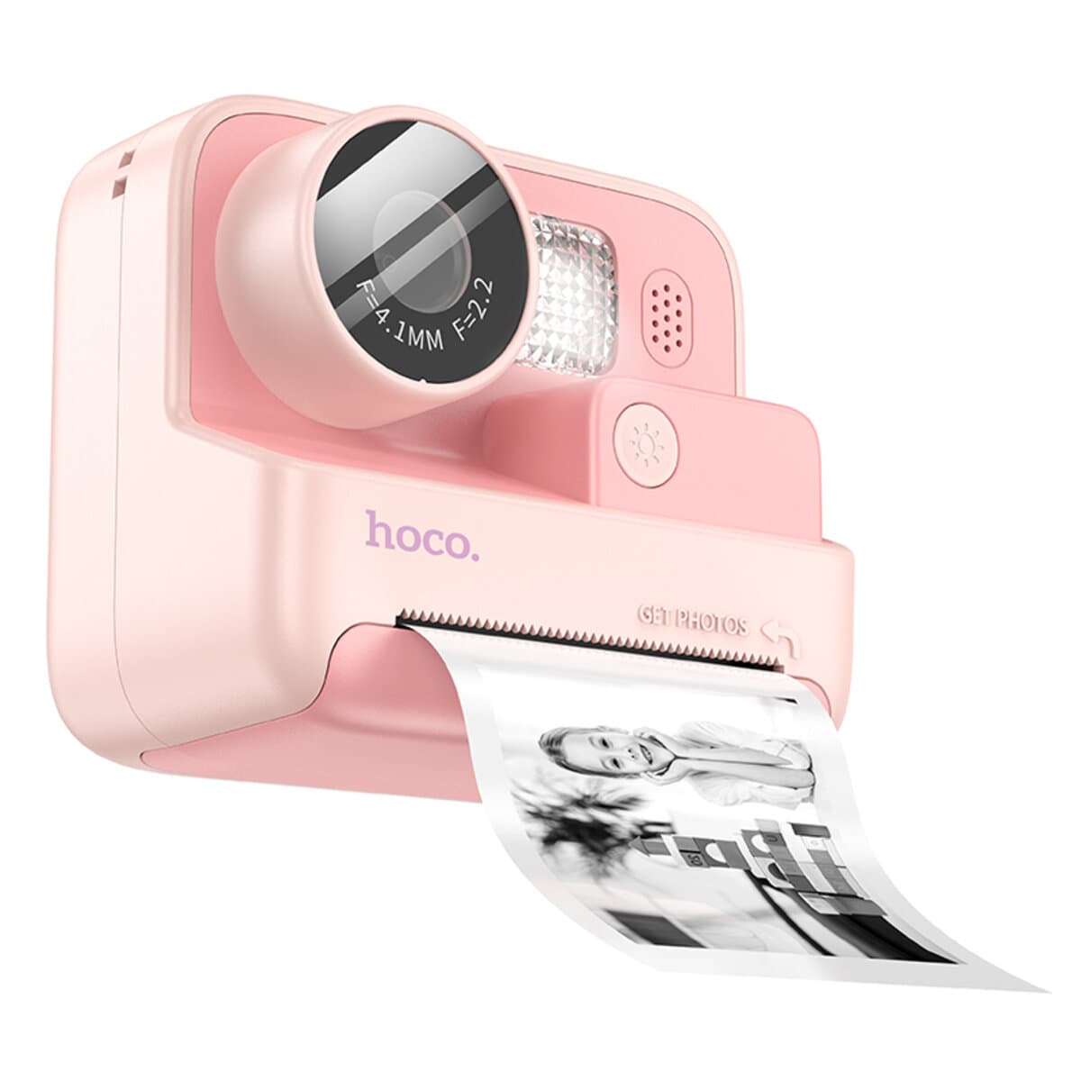 Дитячий фотоапарат з функцією друку HOCO DV200 Dual lens children printing camera 800mAh Pink