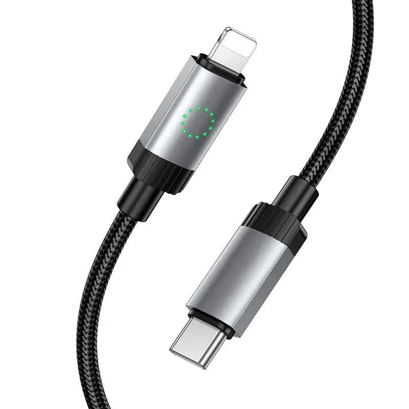 Кабель HOCO X117 Star PD27W 3A 1m charging data cable Type-C to Lightning Black