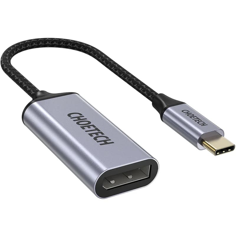 Перехідник адаптер Choetech USB 3.1 Type-C to Displayport F 4K 60Hz Grey (HUB-H11-GY-V2)