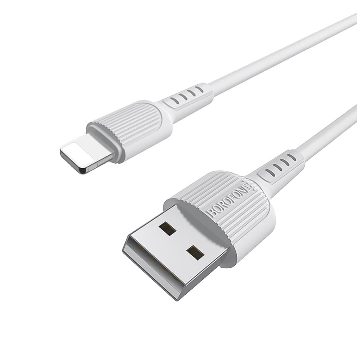 Кабель BOROFONE BX16 USB to Lightning 2A 1m PVC TPE connectors White (BX16LW)