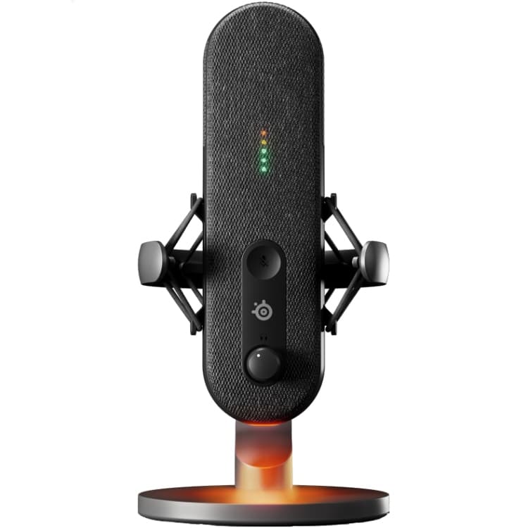 Ігровий стрим мікрофон SteelSeries Alias RGB USB 1" Capsule USB-C Black (61601)