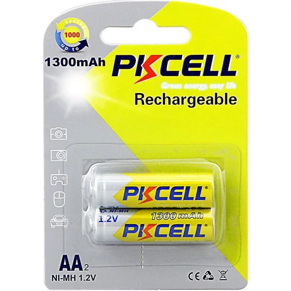 Акумулятор PKCELL AA1300-2B AA 1300mAh 1.2V Ni-MH rechargeable battery 2 шт