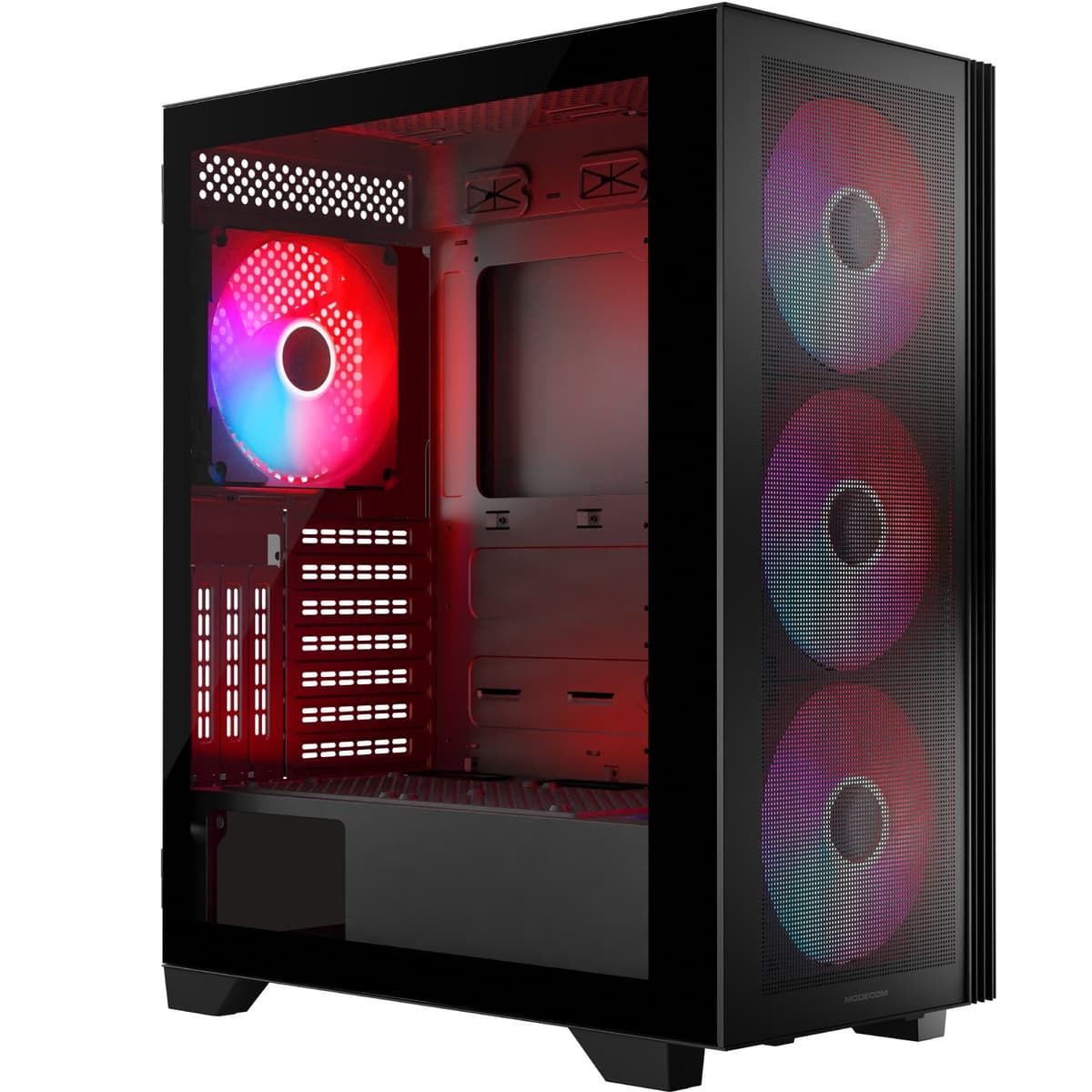 Корпус для комп'ютера Modecom MISTRAL ARGB FLOW MIDI USB 3.0x2+TYPE-C BLACK без БП ATX Black (AT-MISTRAL-MG-10-00ARGB-0)