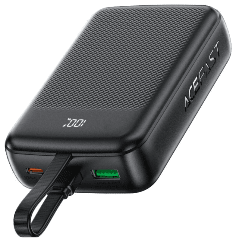 Powerbank павербанк УМБ ACEFAST M14 PD20W with Type-C cable 20000mAh Black