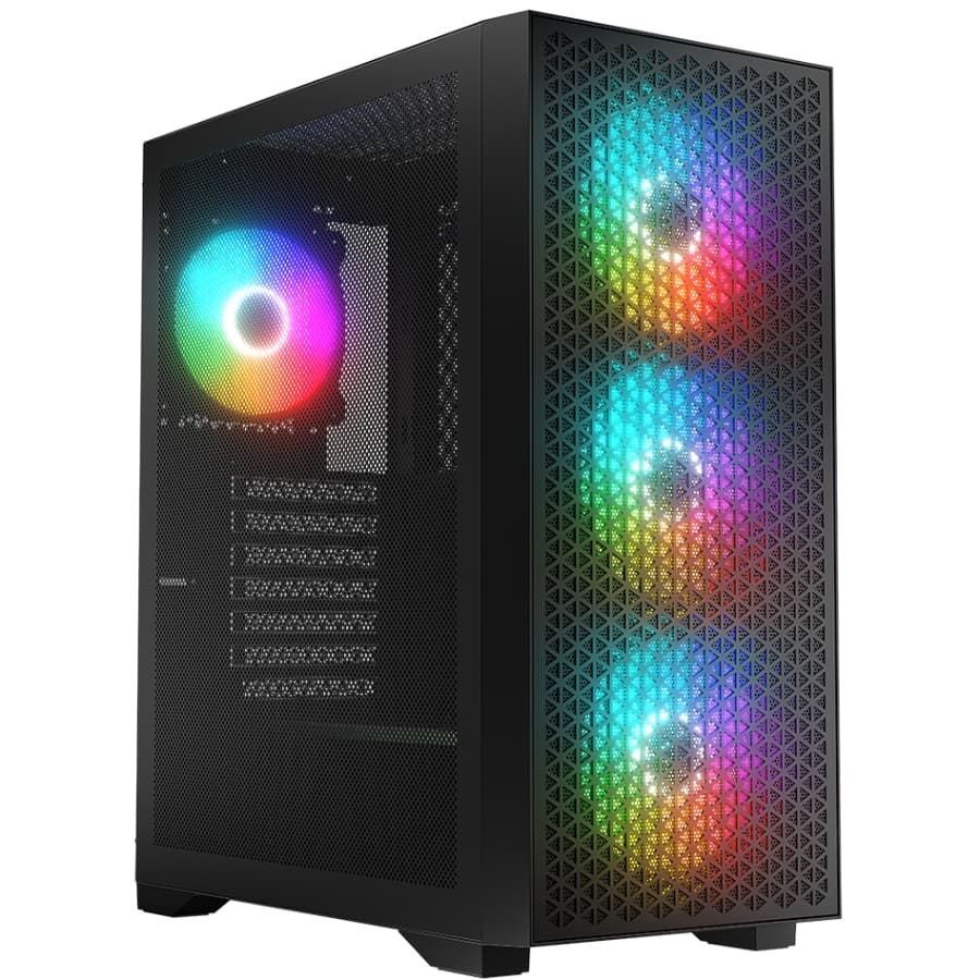 Корпус для комп'ютера LogicConcept DART PRO ARGB MIDI MESH fans 4x120mm без БЖ ATX Black (AT-DART-PRO-ARGB-10)