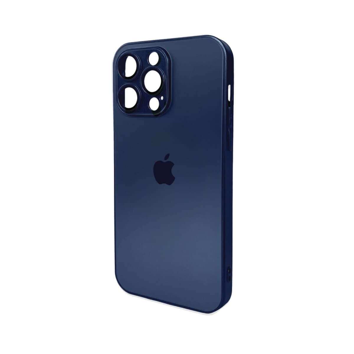 Защитный чехол-накладка AG Glass Matt Frame Color Logo for Apple iPhone 15 Pro Max Navy Blue (AGMattFrameiP15PMBlue)